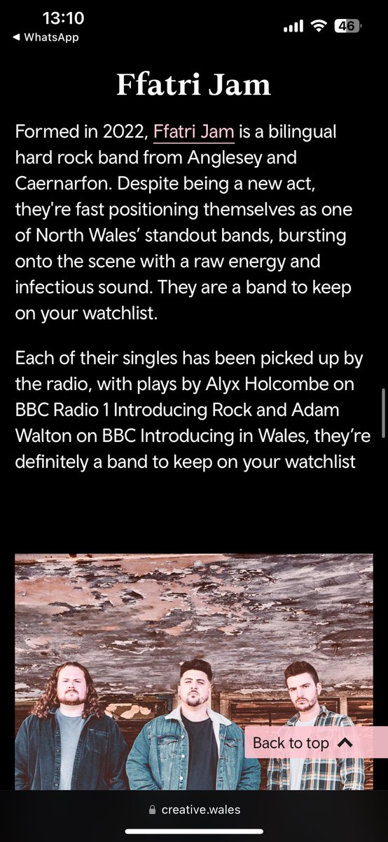 Ffatri Jam (@ffatrijamband) on Twitter photo Diolch enfawr i <a href="/CymruGreadigol/">Cymru Greadigol</a> am ddewis ni fel un o'r bandiau 'Ones To Watch' 2025! Ymysg artistiad anhygoel eraill! 🖤
Huge thanks to <a href="/CreativeWales/">Creative Wales</a> for selecting us as one of their 'Ones to Watch 2025'. Including other amazing artists! 🖤 Diolch enfawr i <a href="/CymruGreadigol/">Cymru Greadigol</a> am ddewis ni fel un o'r bandiau 'Ones To Watch' 2025! Ymysg artistiad anhygoel eraill! 🖤
Huge thanks to <a href="/CreativeWales/">Creative Wales</a> for selecting us as one of their 'Ones to Watch 2025'. Including other amazing artists! 🖤