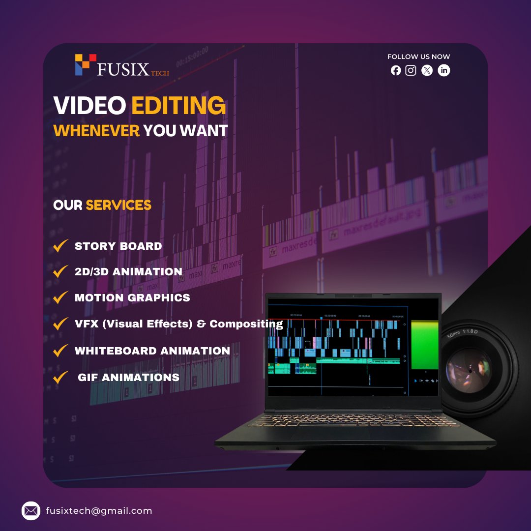 FusixTech's tweet image. Animation that Speaks Every Language

#VideoEditing #AnimationServices #2DAnimation
#3DAnimation #MotionGraphics #VFX
#VisualEffects #WhiteboardAnimation 
#GIFAnimation #Storyboarding #GlobalMarketing
#OnlineBusiness #WorldWideServices
#RemoteWork #InternationalBusiness