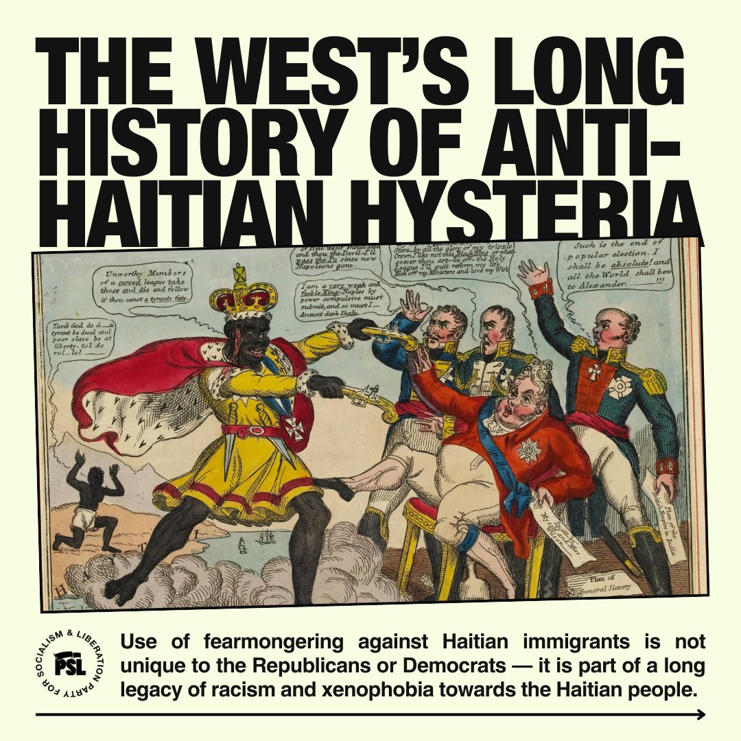 From media to policy, the West has a long history of perpetuating racist stereotypes about Haitians, dating back to Haiti’s independence in 1804.

➡️Read more: liberationnews.org/from-media-to-…