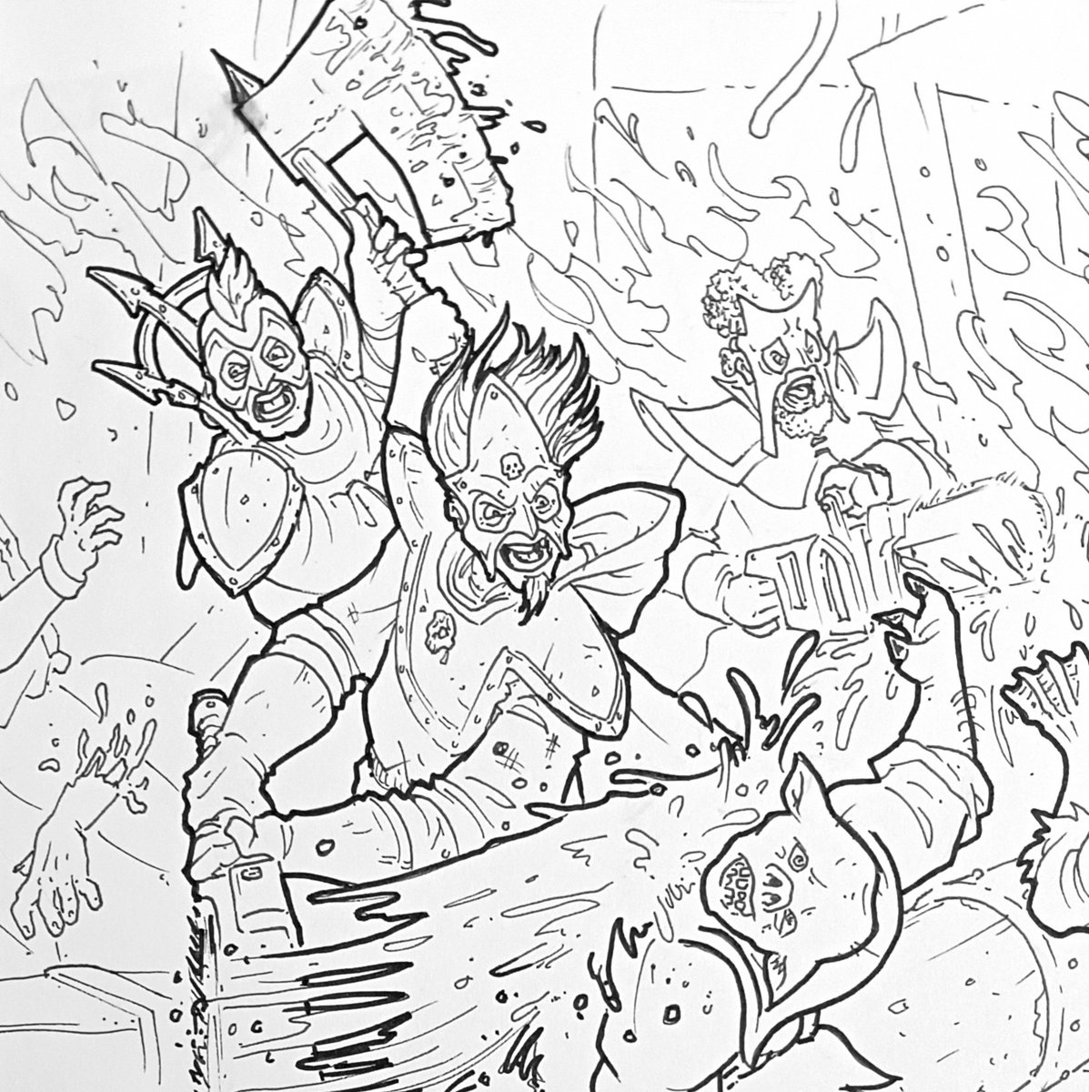 CountersunkCSK's tweet photo. Nectober Day 7 - Frenzy
#Necromunda #necromundaworldbuilding #Nectober #inktober #inktober2024 #underhive #Frenzy #mutant #Cawdor #redemptionists https://t.co/bFFxkabl8A