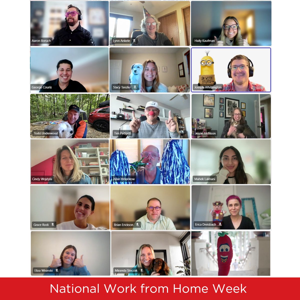 We’re celebrating National Work From Home Week the best way we know. On Microsoft Teams.

#NationalWorkFromHomeWeek #NationalHolidays