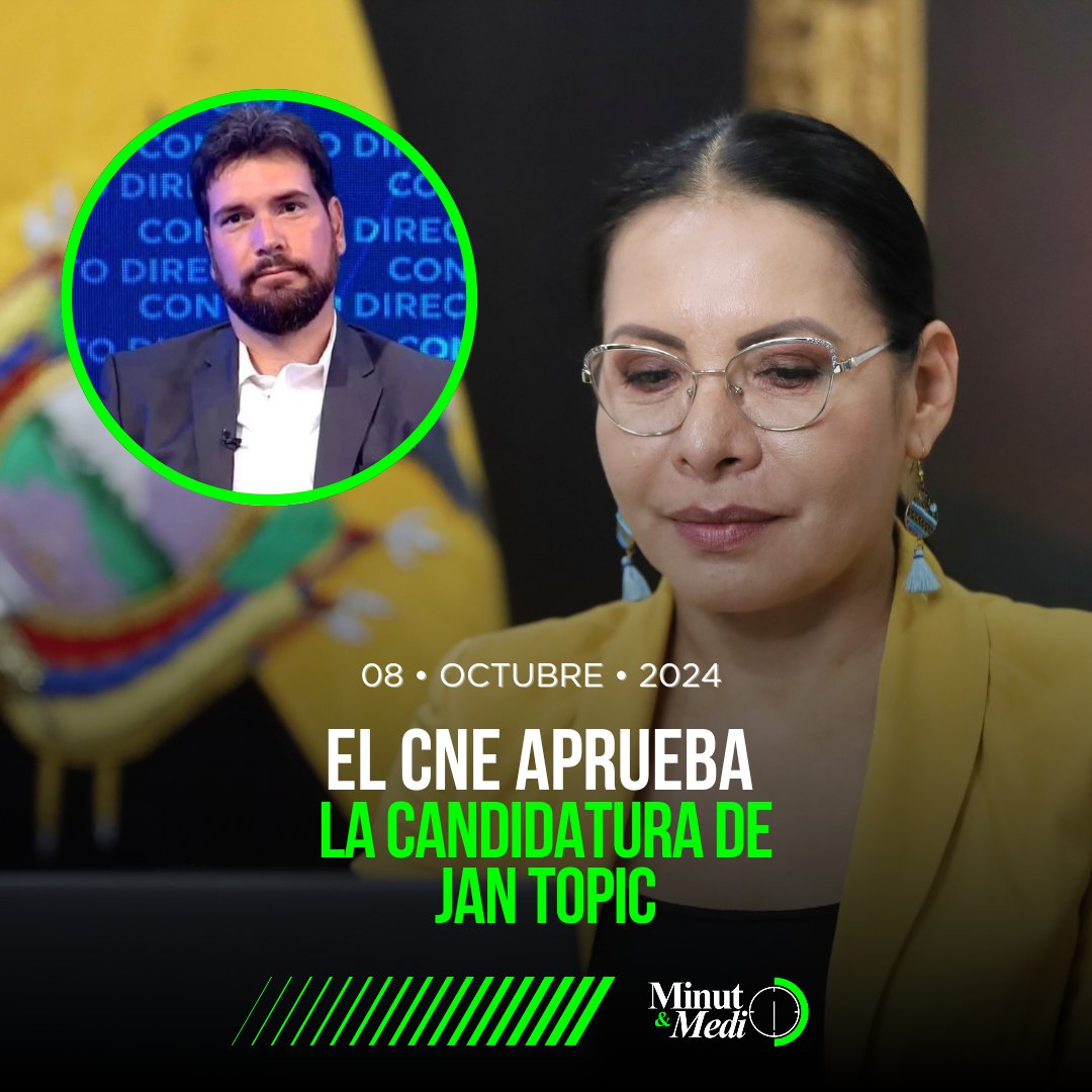 MinMedio's tweet image. 🟢#ATENCION • Por unanimidad el CNE niega los recursos de objeción en contra de Jan Topic y aprueba su inscripción para las elecciones presidenciales.