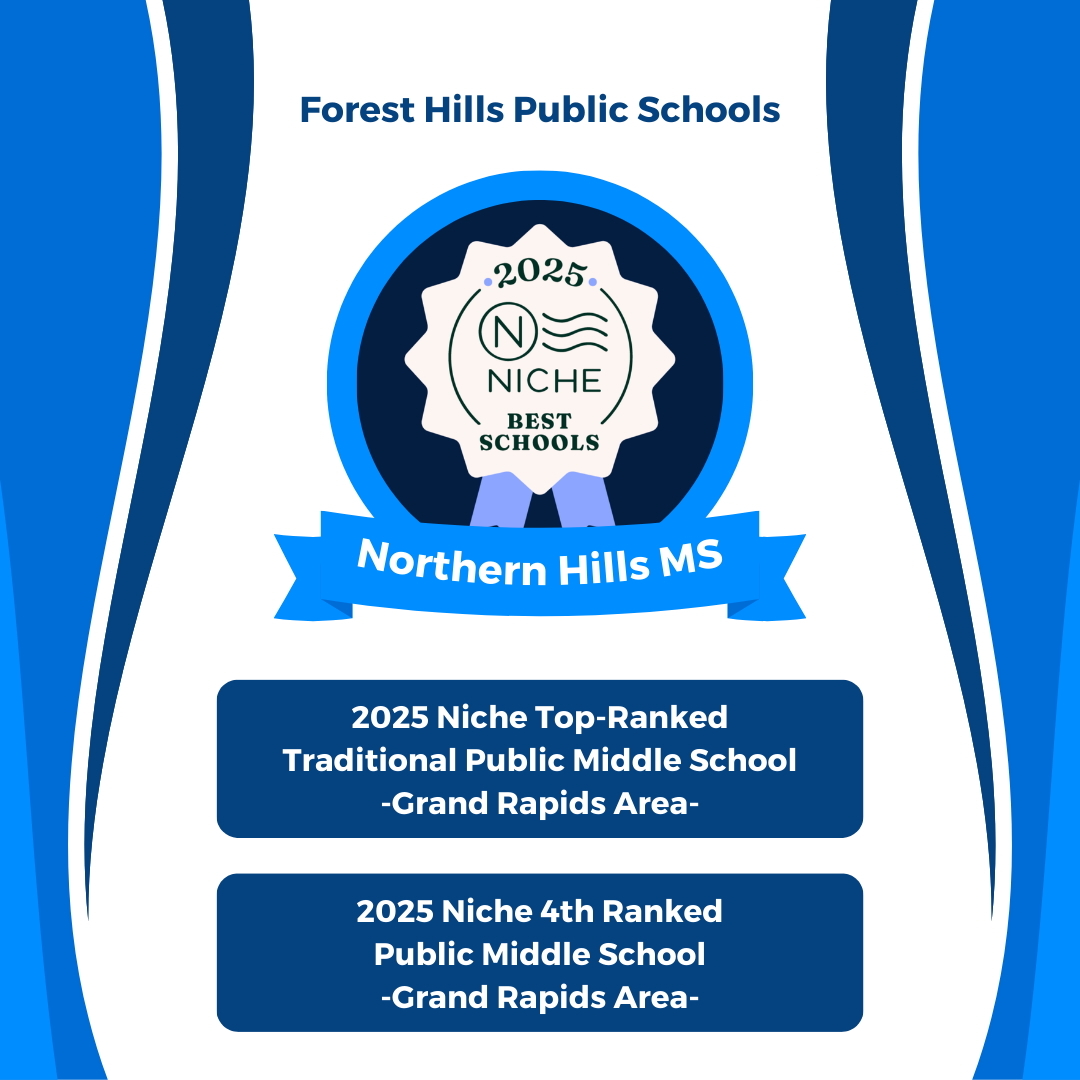 🎉🏆 We are proud to announce that Northern Hills Middle School has been recognized by Niche as the **Top-Ranked Traditional Public Middle School** and the **4th Ranked Public Middle School** in the Grand Rapids area! 🎉🏆

This ranking reflects our stud… instagr.am/p/DA4NfztvN91/