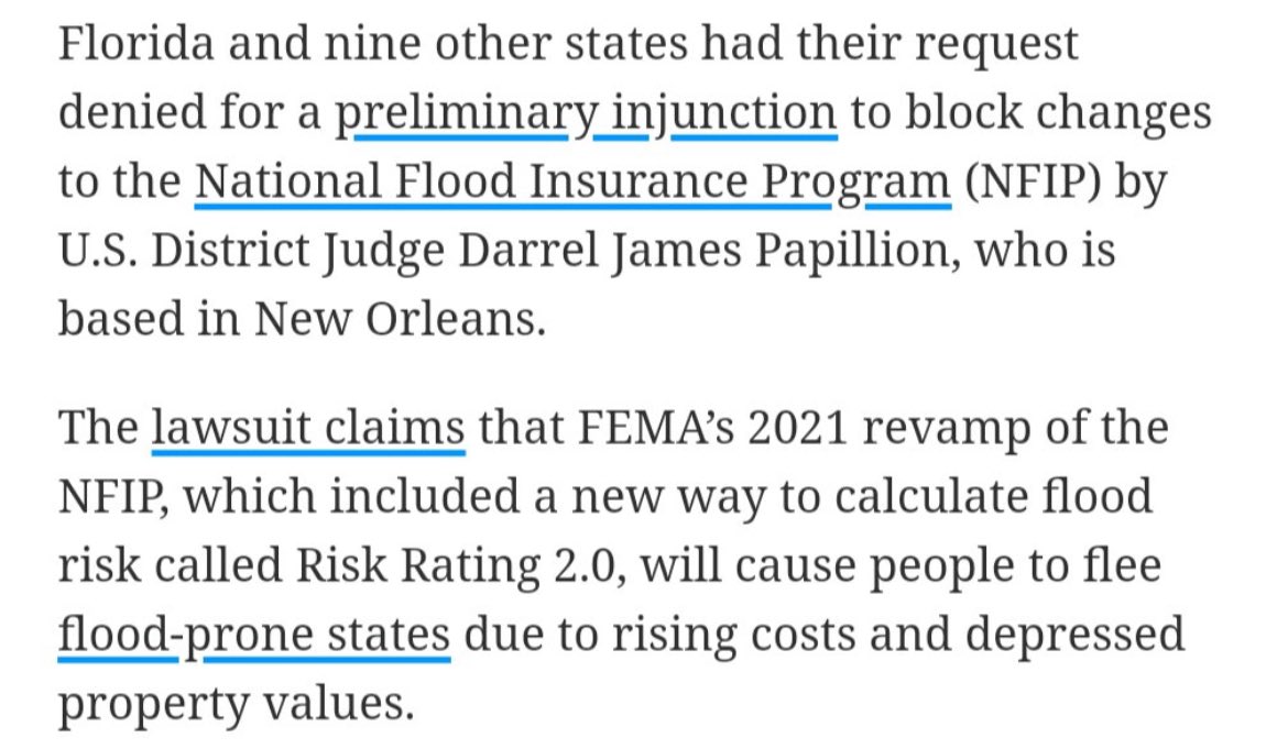 This should absolutely happen. Property values SHOULD be depressed in flood prone areas.