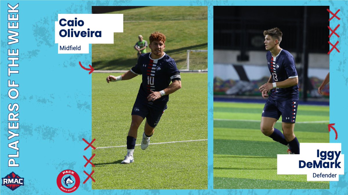 CSU Pueblo - Men‘s Soccer (@csupmsoccer) on Twitter photo ⚽️🚨 #PackNation! Congrats to <a href="/csupmsoccer/">CSU Pueblo - Men‘s Soccer</a> players Caio Oliveira and Iggy DeMark on being named <a href="/RMAC_SPORTS/">RMAC Sports</a> Players of the Week
Oliveira scored 2⃣ goals and DeMark chipped in two dimes this week for the Pack 💪
✍️shorturl.at/IXxs6
#DevelopingChampions #ThePackWay ⚽️🚨 #PackNation! Congrats to <a href="/csupmsoccer/">CSU Pueblo - Men‘s Soccer</a> players Caio Oliveira and Iggy DeMark on being named <a href="/RMAC_SPORTS/">RMAC Sports</a> Players of the Week
Oliveira scored 2⃣ goals and DeMark chipped in two dimes this week for the Pack 💪
✍️shorturl.at/IXxs6
#DevelopingChampions #ThePackWay