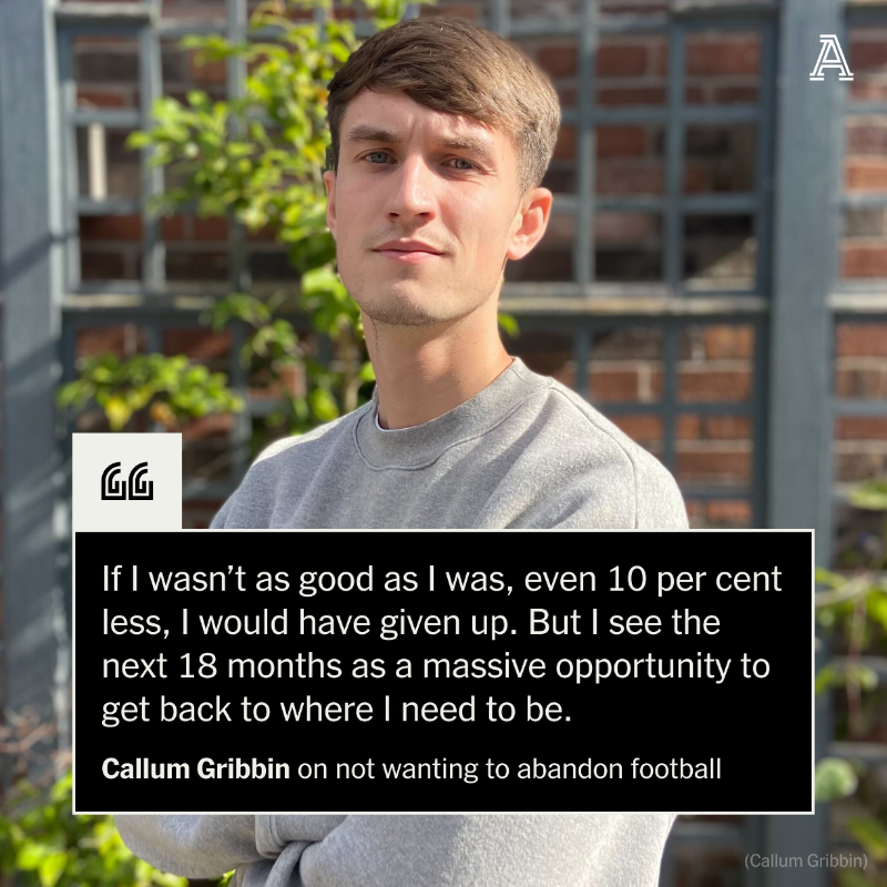 TheAthleticFC's tweet photo. "I abused my talent over the years... I needed the lesson of getting released."

Callum Gribbin was training with Manchester United's first team at 18 and tipped for greatness.

He tells @DTathletic why things went wrong — and how he still wants to reach the top.