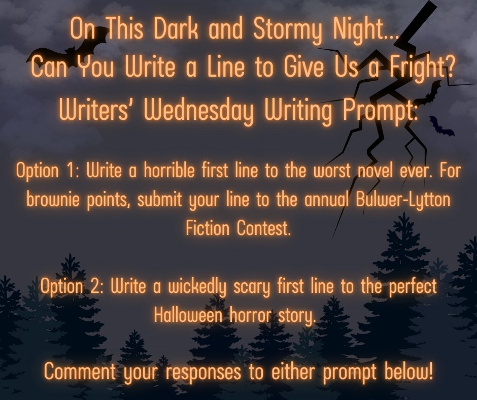 Happy Writers' Wednesday! Say Hi to Halloween with a Wednesday Writing Warmup: