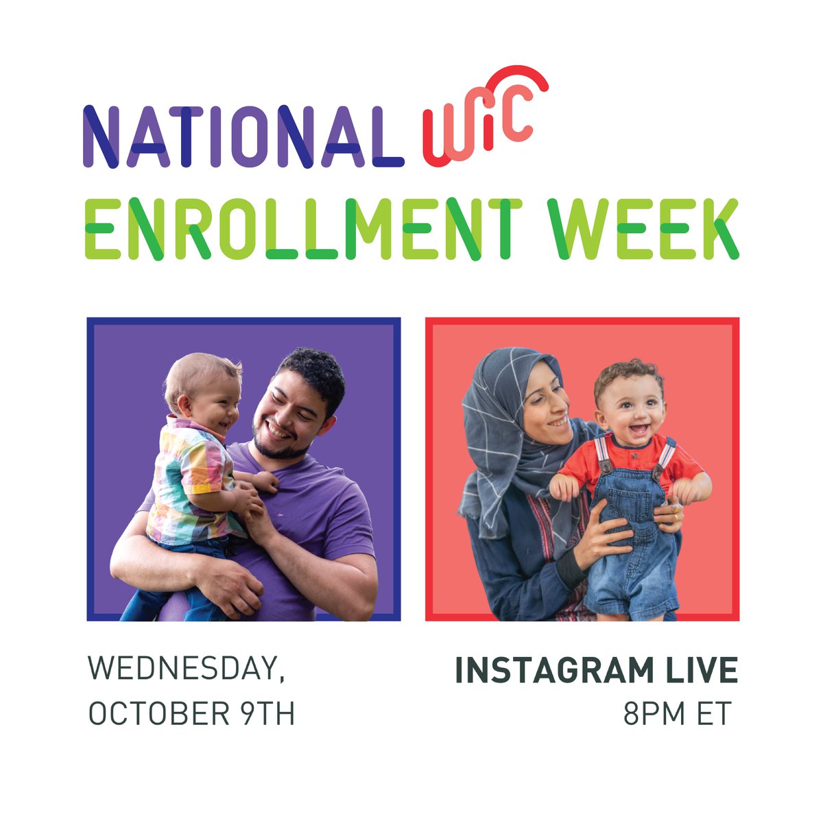 🌟 Want to learn how WIC can support your family? 🌟 Join <a href="/WICYouGotThis/">WIC You Got This!</a> on Wednesday, October 9, at 8 PM ET for an Instagram Live all about WIC! We'll be diving into everything you need to know about the program, its benefits, and how it can help your family thrive. 💪👨‍👩‍👧‍👦