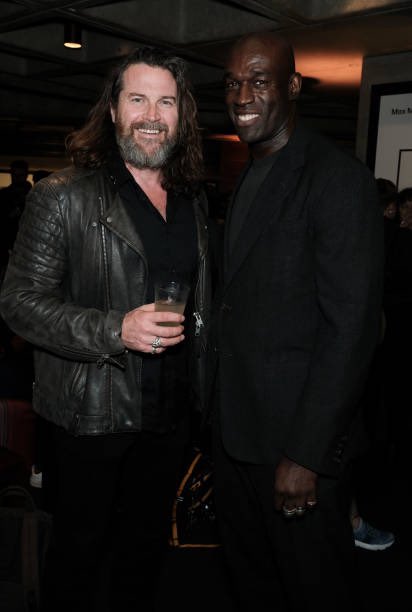 Steve Toussaint (<a href="/StevieToussaint/">Steve Toussaint</a>) and Kieran Bew attend the press night of Emma D’Arcy’s new play, “The Other Place”