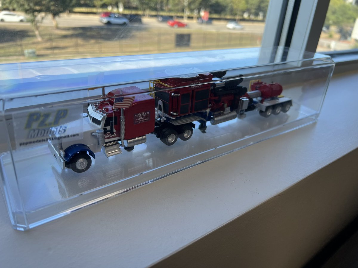 SpaceGhostBstr's tweet image. @realDonaldTrump 
President Trump.  I made you a MAGA Frac Pump Truck model.  I would love to send you one!