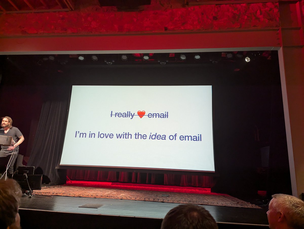 rmrubyconf's tweet image. Controversial start with @cnorm35😉 as he shares how email can become an automation game changer in our own workflows, including some fun demos of inboxes with Easter eggs