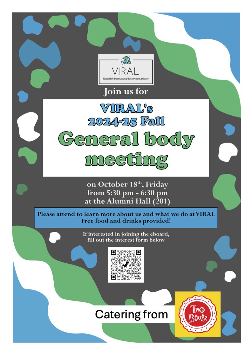 Please join us for VIRAL's upcoming general body meeting and learn about our goals and activities. For more information, see below 👇