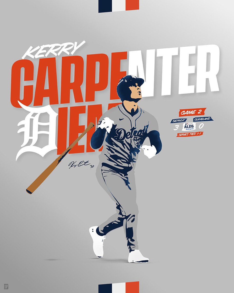 stevepush's tweet image. New #fanart of former @erie_seawolves  and @tigers hero #kerrycarpenter. #GRITTYTIGERS #stevepushdesigns #sportsdesign