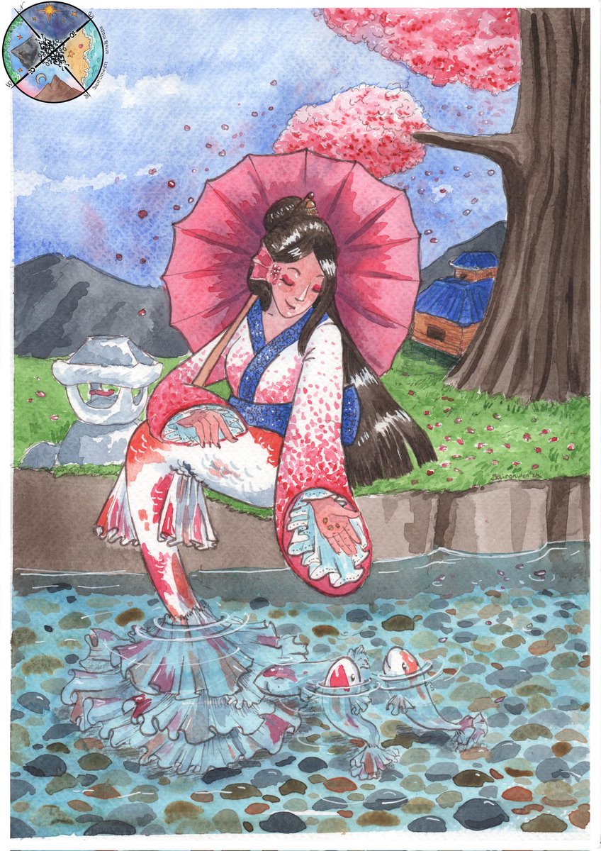 Happy #PortofolioDay ☺️
I'm a watercolor artist!
My illustrations are meant to bright your day. 
I like to make picture books and fantasy art for books and games