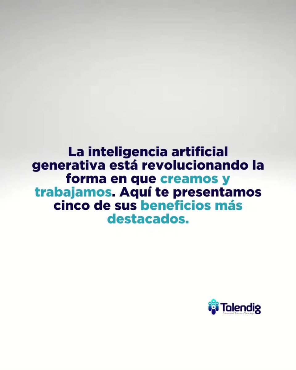talendigrd's tweet photo. 🤖 La inteligencia artificial generativa no solo transforma la creatividad, sino que también optimiza la manera en que trabajamos y aprendemos.💡 
¡Aprovecha su potencial y lleva tus proyectos al siguiente nivel con nuestro bootcamp especializado! 👉https://t.co/7Pm6dGSjnK https://t.co/2dcOmc24Mx