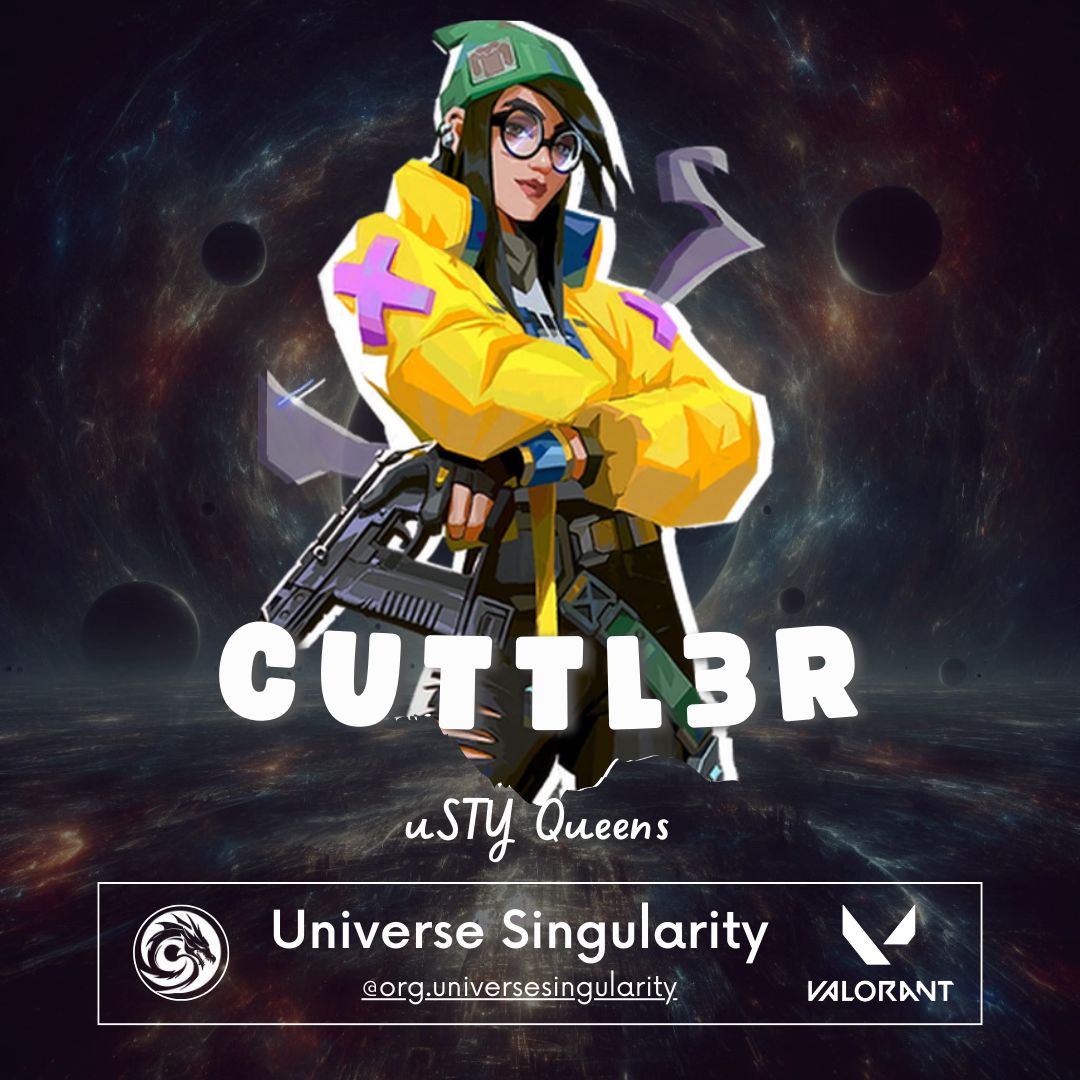 ¡Le damos la bienvenida a nuestra jugadora Cuttl3r al equipo femenino Universe Singularity Queens!

Ángel es una jugadora profesional de Valorant que está arrasando en la escena competitiva. Con increíbles habilidades, ha demostrado ser una competidora imparable