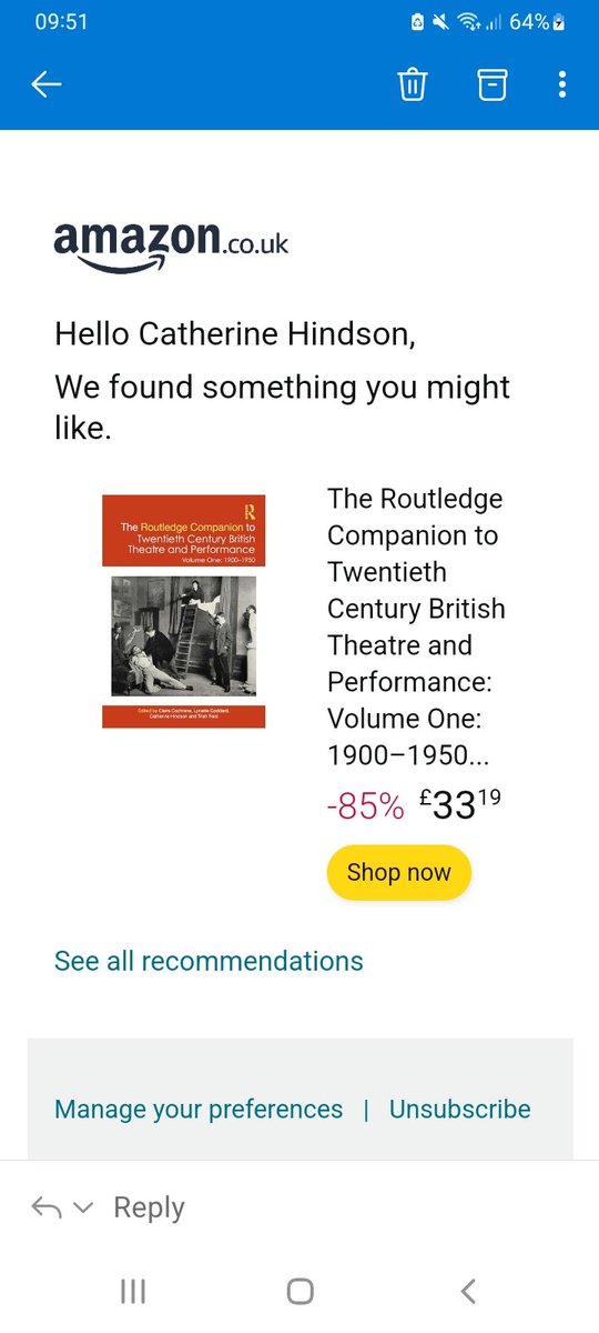 Well I suppose this is sort of right from amazon! But of an ebook 'bargain' (all is relative in academic publishing) today though ...