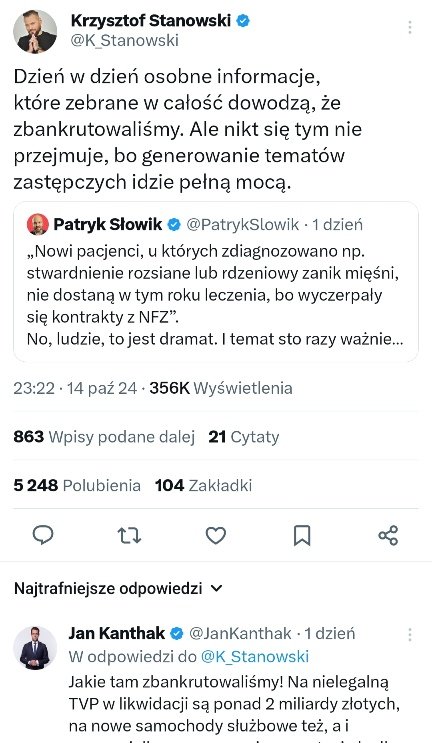 Woz_Piotr's tweet photo. Ciekawe, czy redaktorzy @PatrykSlowik @K_Stanowski i klaszczący im poseł @JanKanthak, wiedzą jakie długi ma #IPiN (Instytut Psychiatrii i Neurologii)?  Długi z pożyczek parabankowych. Zaciągnięte za PiS. Przez nominatów #PiS. Tam nawet był czynny były "księgowy" #MON od Macierewicza (gen. Pączek - już dzięki Bogu wyrzucony).