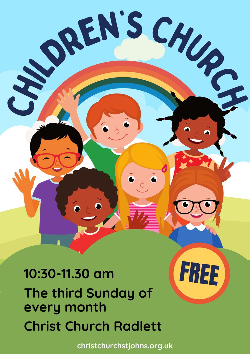 Christ Church and St John's Radlett (@ccsjradlett) on Twitter photo We're excited to welcome you to Children's Church this Sunday <a href="/ccsjradlett/">Christ Church and St John's Radlett</a> at 10.30 am!
A fun church session outside of the main service, the children are invited to learn new songs, enjoy activities, and explore a Bible story.
Everyone is welcome!
<a href="/rev_ollie_b/">Rev’d. Oliver Blease</a> <a href="/diostalbans/">The Diocese of St Albans</a> We're excited to welcome you to Children's Church this Sunday <a href="/ccsjradlett/">Christ Church and St John's Radlett</a> at 10.30 am!
A fun church session outside of the main service, the children are invited to learn new songs, enjoy activities, and explore a Bible story.
Everyone is welcome!
<a href="/rev_ollie_b/">Rev’d. Oliver Blease</a> <a href="/diostalbans/">The Diocese of St Albans</a>