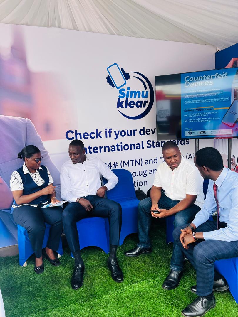 ConsumerUCC's tweet photo. The Uganda Communications Commission is presently taking part in the Anti-counterfeit expo being held at the Uganda parliament.

#Illegitimatedevices #Simuklear #AnInclusiveDigitalEconomy 

@UCC_Official @UCC_ED @UgCERT @acnafricaltd https://t.co/b7ISKkfyz2
