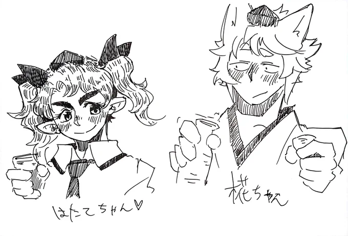 飲酒スペース配信で描いた酔いどれ落描きたち 