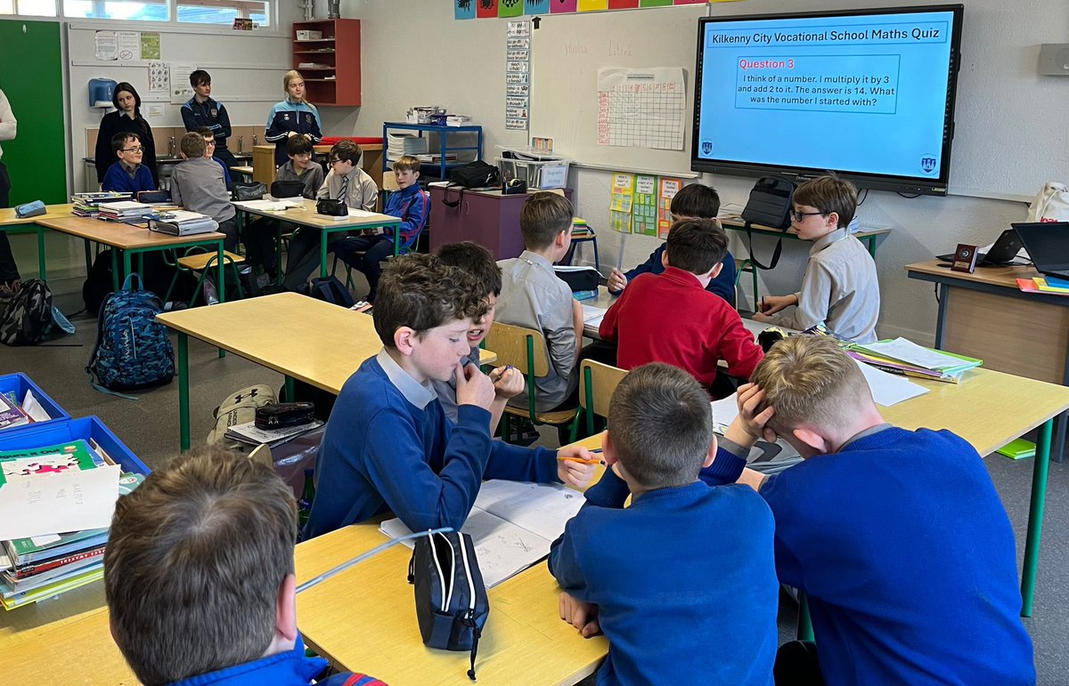 kcvsschooltweet's tweet image. Thanks to St Patrick’s De la Salle and St John’s Senior primary schools for facilitating our TY maths week projects this week. For maths week our TYs developed a maths quiz to test 6th class pupils with an element of maths fun
#Iusemaths #mathsweek24
#schoolcommunity @mathsweek