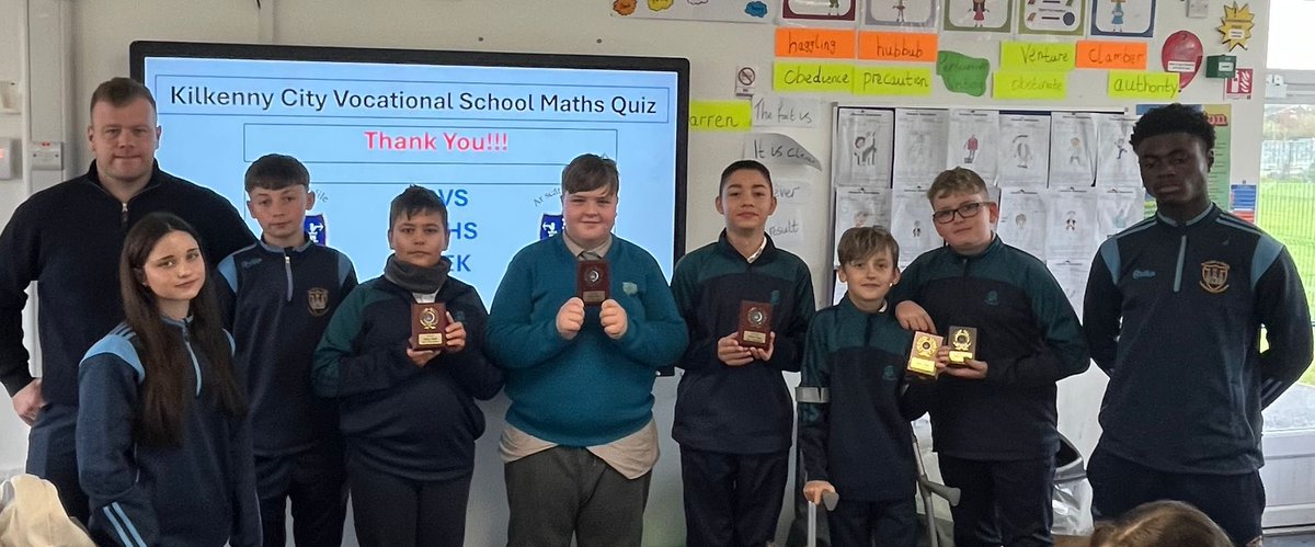 kcvsschooltweet's tweet image. Thanks to St Patrick’s De la Salle and St John’s Senior primary schools for facilitating our TY maths week projects this week. For maths week our TYs developed a maths quiz to test 6th class pupils with an element of maths fun
#Iusemaths #mathsweek24
#schoolcommunity @mathsweek
