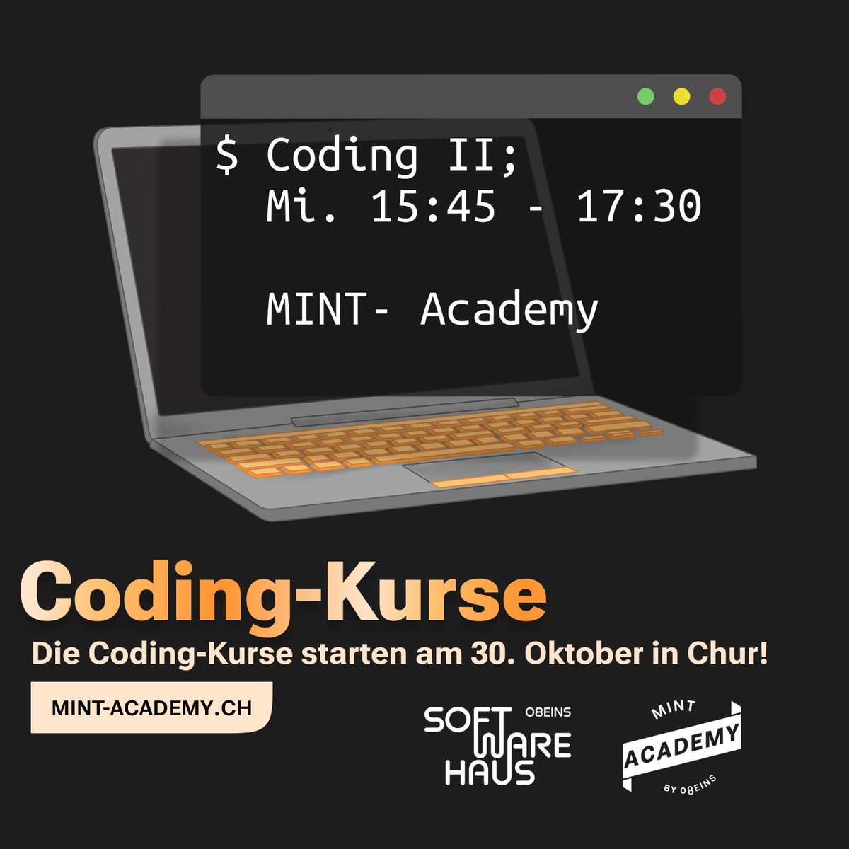 mint_academy's tweet photo. Die Sprache der Computer lernen? 🧐 Kein Problem! Melde dich noch heute an 💻

🗓️ Immer Mittwoch Nachmittags von 15:45 - 17:30 Uhr während 6 Wochen
👥 Alter: 10-15 Jahre

https://t.co/LeE86EV2Z4

#LearnToCode https://t.co/hpueuuh9iI