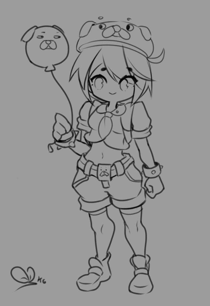 Oc doodle that i rendered a bit