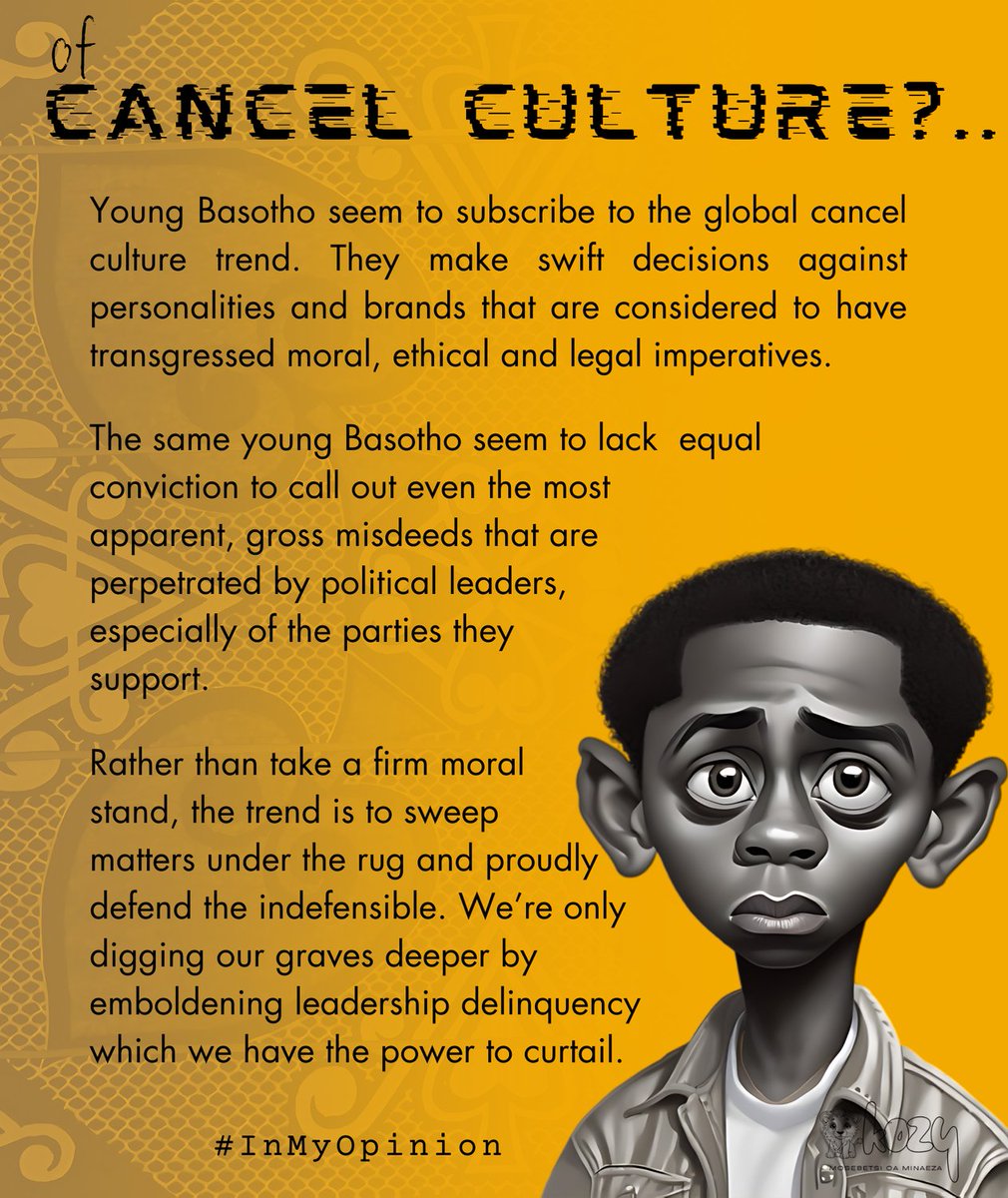 Of Cancel Culture? #InMyOpinion #Lesotho #Lstwitter