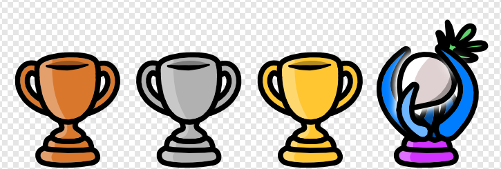 FarmtasticGame's tweet photo. For now all trophies are bronze, silver, gold (and Platinum as ultimate one), but of course with further development there's chance that every achievement will get it's own thematic icon. https://t.co/nDk9BIjFNr