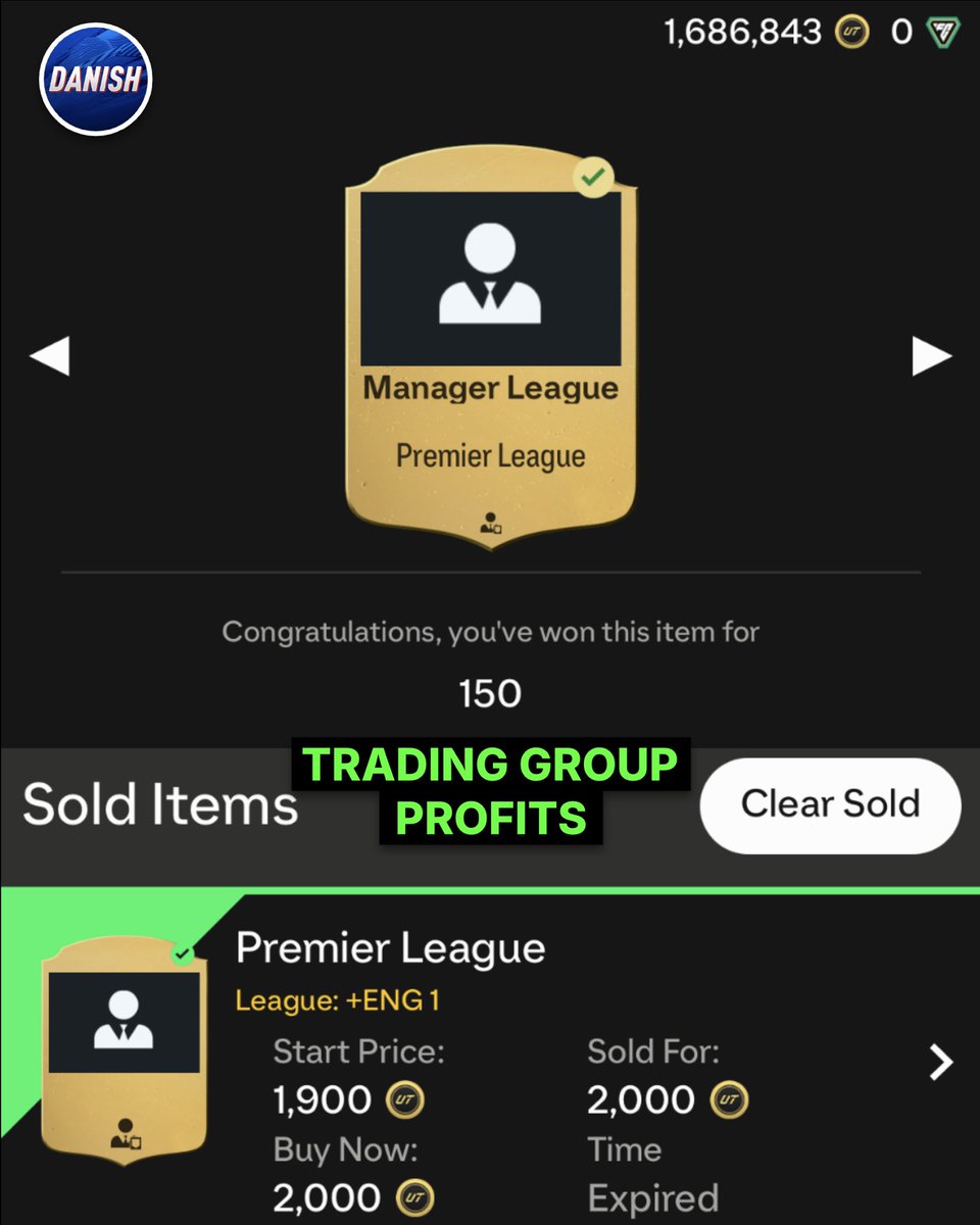 Low Budget ONLY 🚨

If you’re <200K let me help you double your coins 🤝

Low budget moves I’ve made:

🇪🇸 Yamal: 1.5K -> 4.5K
🔥 Anchor: 600c -> 3.8K
🇮🇹 Serie A ML: 600c -> 2.5K
🏴󠁧󠁢󠁥󠁮󠁧󠁿 PL ML: 600c -> 1.5K

Just like this ❤️, repost 🔁 and follow so I can DM you

Winners picked soon!