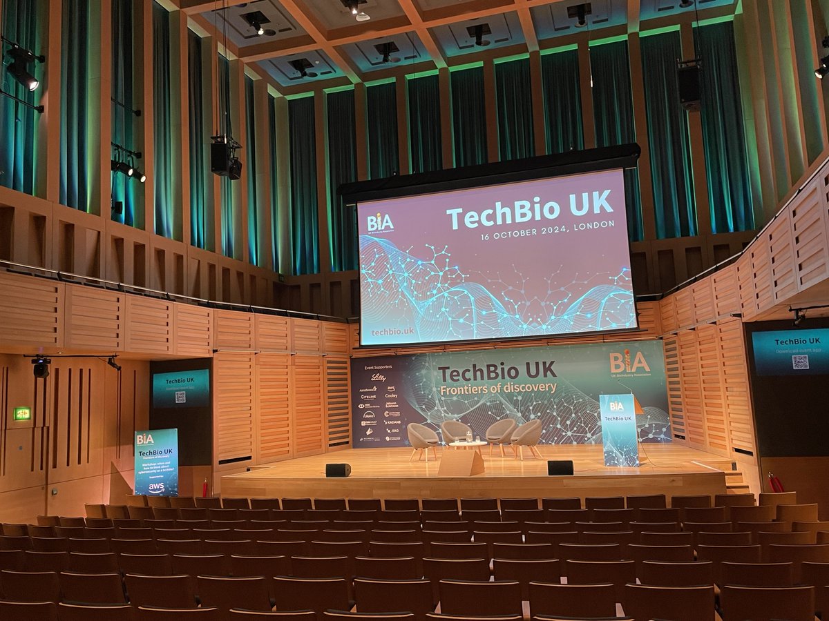 BIA_UK's tweet photo. 🚀 #TechBioUK 2024 is officially underway! We’re thrilled to kick off a series of insightful discussions covering the latest advancements in #TechBio, including #EngineeringBiology, #AI and data, #Genomics, and much more 🌱
This is your chance to dive into the cutting-edge developments shaping the future of the sector and connect with the industry’s top innovators and leaders🚀
Special thanks to our headline supporter @EliLillyandCo and event supporters @ASTRAZENECAUK, @awscloud, @Citeline, @CooleyLLP, @HSBCInnovation, @JNJNews and @lifearc1👏