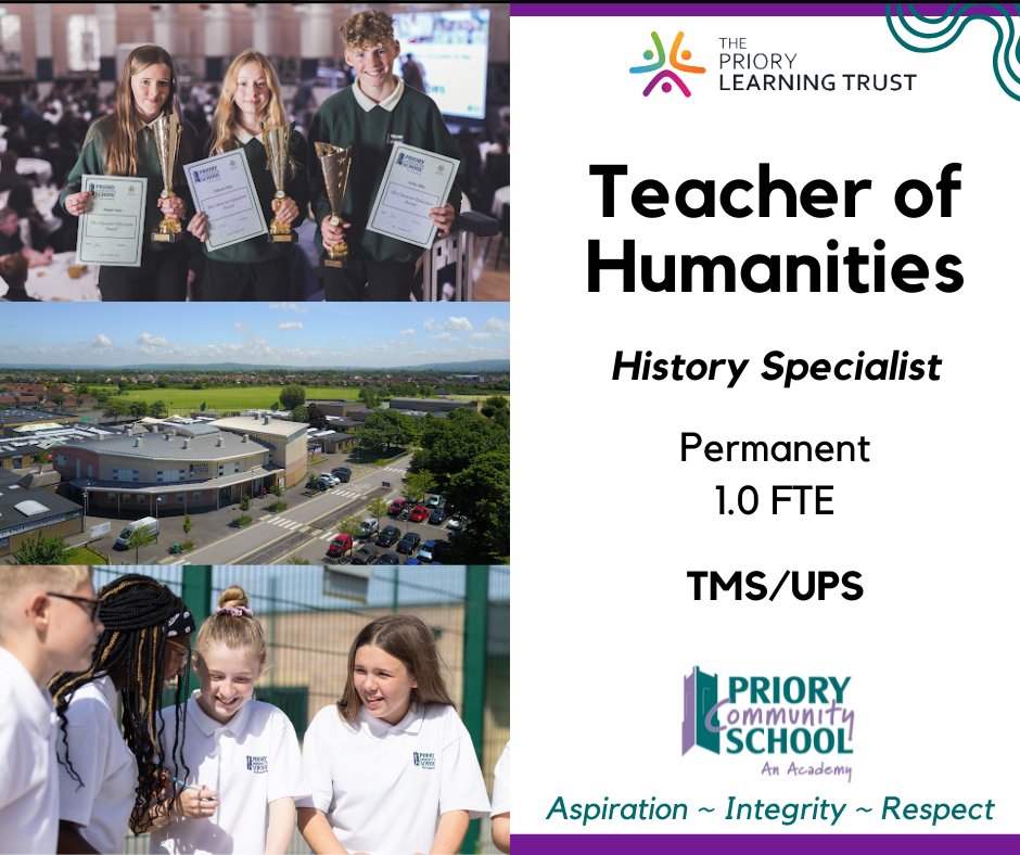 TPLT Careers (@tpltcareers) on Twitter photo - Teacher of Humanities -
<a href="/Priorycsa/">Priory Community School - an Academy</a>
The successful candidate will have the opportunity to work within an established Humanities faculty & be able to make a difference to our students.
For more information & to apply, please visit the link below;
bit.ly/4h0QXL8
#TPLT - Teacher of Humanities -
<a href="/Priorycsa/">Priory Community School - an Academy</a>
The successful candidate will have the opportunity to work within an established Humanities faculty & be able to make a difference to our students.
For more information & to apply, please visit the link below;
bit.ly/4h0QXL8
#TPLT