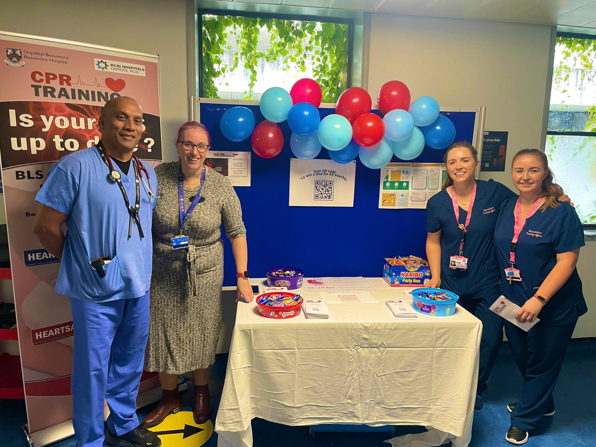 Our Resuscitation training team and Cardiology ANP’s highlighting the importance of up to date CPR training ❤️