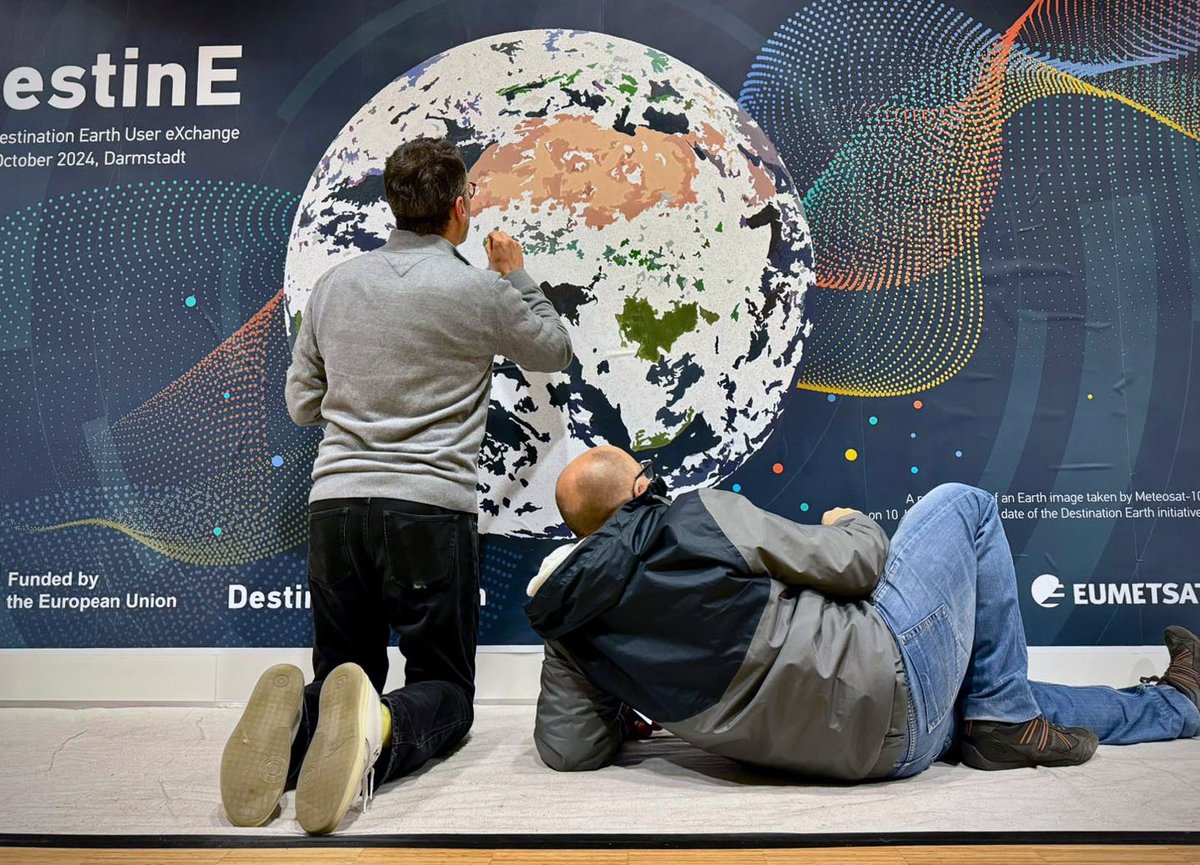 eumetsat's tweet photo. Participants are enjoying getting creative at the #DestinE User eXchange - we're making progress!

Don't forget to stop by and help fill it in before you leave 🖌 https://t.co/UYlj0PX6QI
