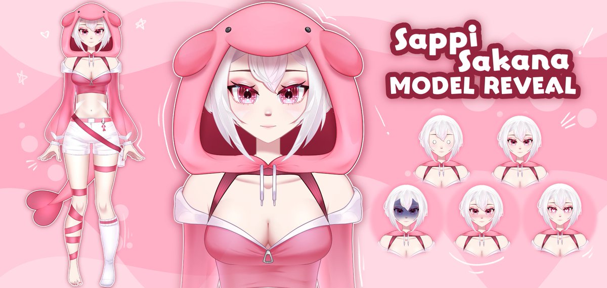 SamiiSqueak's tweet photo. I had the pleasure to draw and rig @SappiSakana new Live2D model!  
SHES SO CUTE 
In depth rig showcase coming soon! 

#VtuberEN #VtuberDebut https://t.co/kKCiBNJc9B