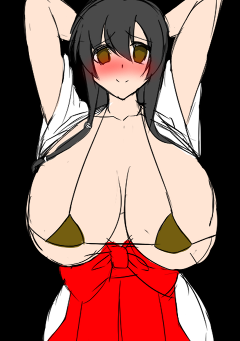 毎日何かしらあげ42日目 !!ラフで咲の石戸霞です!!
おっぱい大魔神!! 