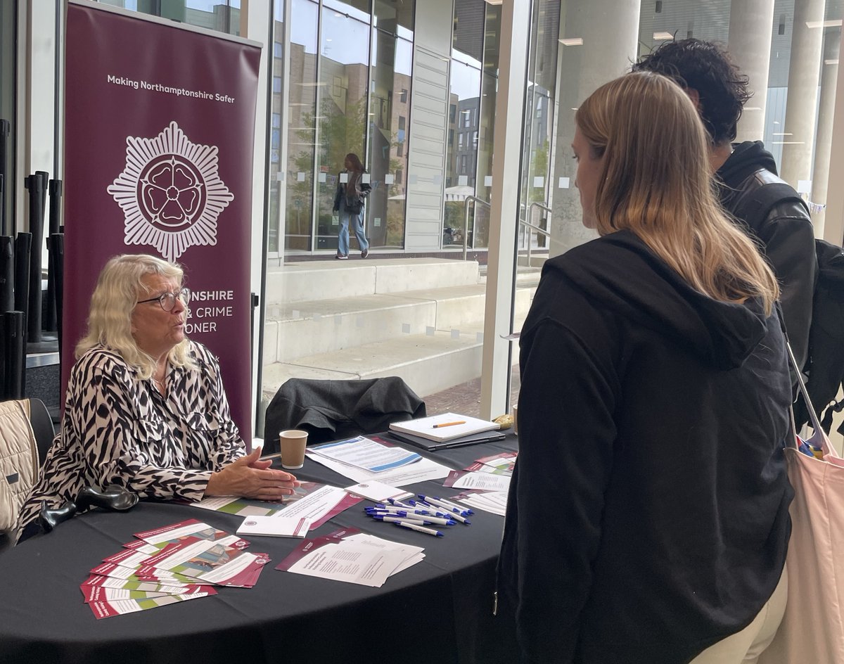 NorthantsOPFCC (@northantsopfcc) on Twitter photo Yesterday we attended the <a href="/UniNorthants/">UniofNorthampton</a> Career Expo to speak to students about joining the lndependent Custody Visiting (ICV) scheme.
ICV volunteers play a vital role in speaking to those in custody to check on their welfare.
Find out more here: northantspfcc.org.uk/independent-cu… Yesterday we attended the <a href="/UniNorthants/">UniofNorthampton</a> Career Expo to speak to students about joining the lndependent Custody Visiting (ICV) scheme.
ICV volunteers play a vital role in speaking to those in custody to check on their welfare.
Find out more here: northantspfcc.org.uk/independent-cu…