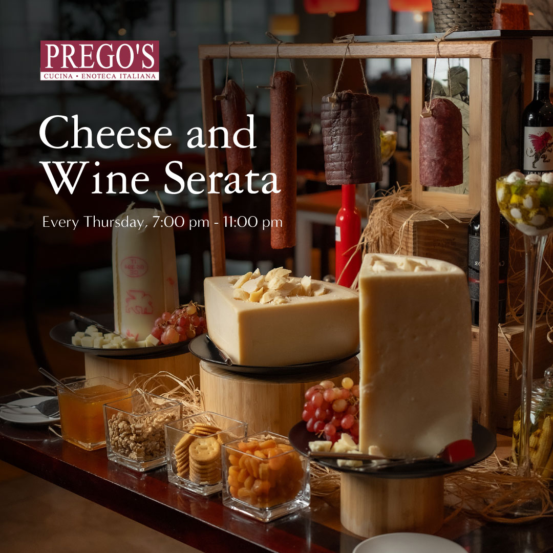 Cheese &amp; Wine night at Prego’s!

Join us every Thursday at 7 PM for a delicious Italian cheese buffet setup paired with exquisite Italian wine for AED 195.

The perfect treat for cheese and wine lovers!

Book Now: 04 435 0250

Learn More: 
rotanatimes.com/mediarotana/of…