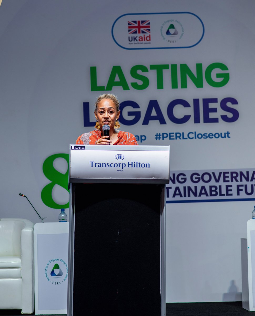 perlnigeria's tweet photo. Opening Remarks and Context Setting: Cynthia Rowe, FCDO's Development Director, highlighted the achievements of the PERL programme, celebrating its success in improving governance and development in Nigeria. She praised the increased citizen participation in resource allocation https://t.co/JAysl8NVek