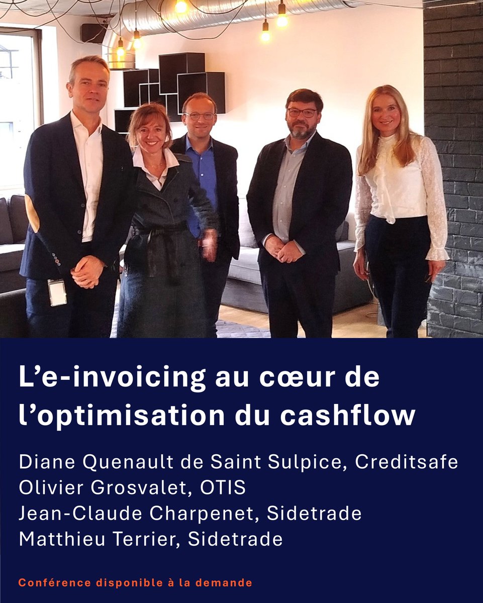 Pour optimiser votre cashflow avec des stratégies éprouvées, notre webinaire avec <a href="/OtisElevatorCo/">Otis Elevator Co.</a> et <a href="/CreditsafeFr/">Creditsafe France</a> est maintenant en replay. Découvrez comment sécuriser vos flux financiers et rester en avance sur vos concurrents. Regardez-le ici 👉 bit.ly/4h80mAA