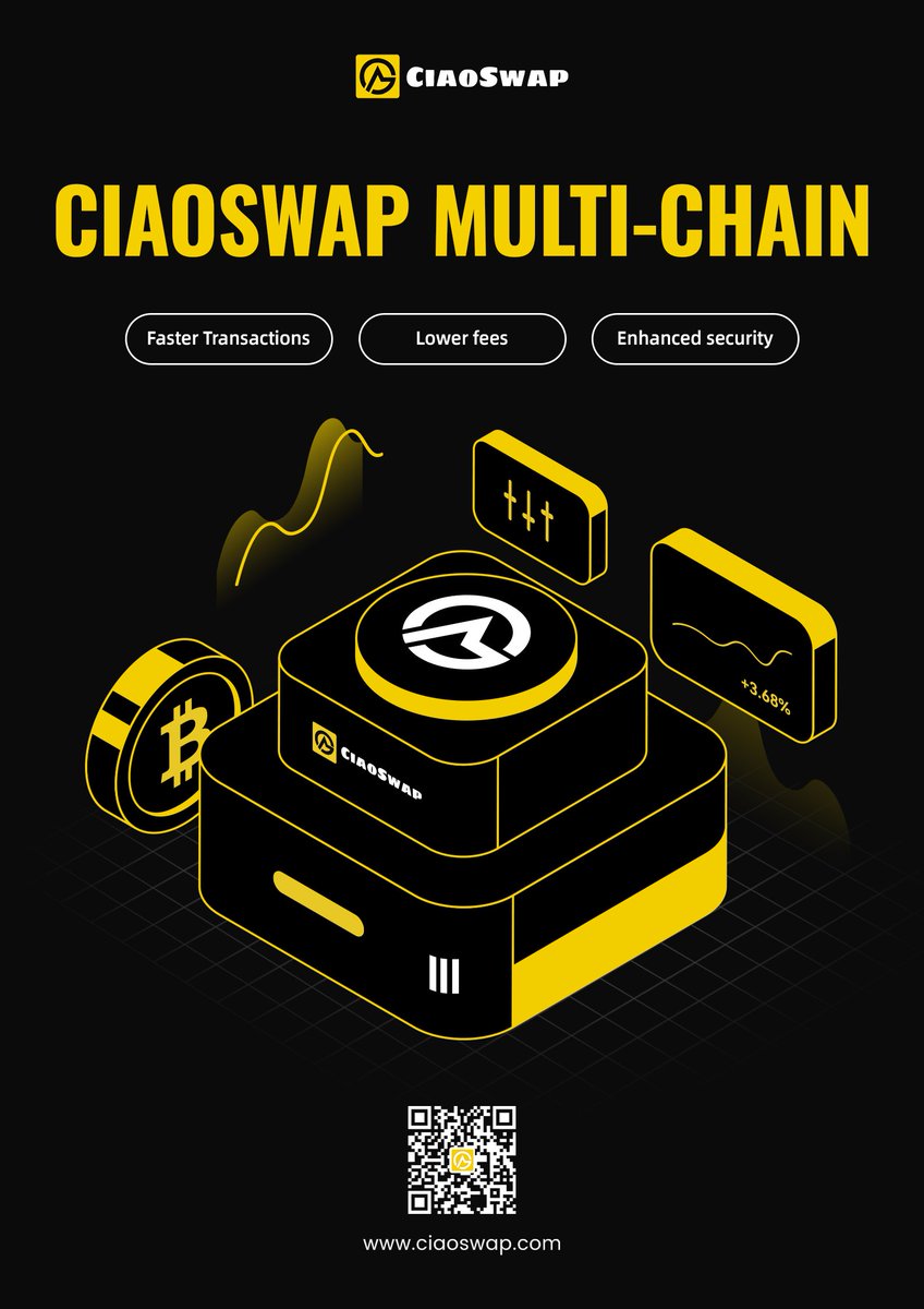 🔄 Swap across chains effortlessly on #CiaoSwap! 💹 Benefit from faster  transactions, lower fees, and enhanced security by utilizing multi-chain  capabilities. 🌐 https://t.co/GsI9nwQUcQ #CiaoSwap #MultiChain #Crypto  #Swap #SaaS #Bitcoin #BTC #DeFi