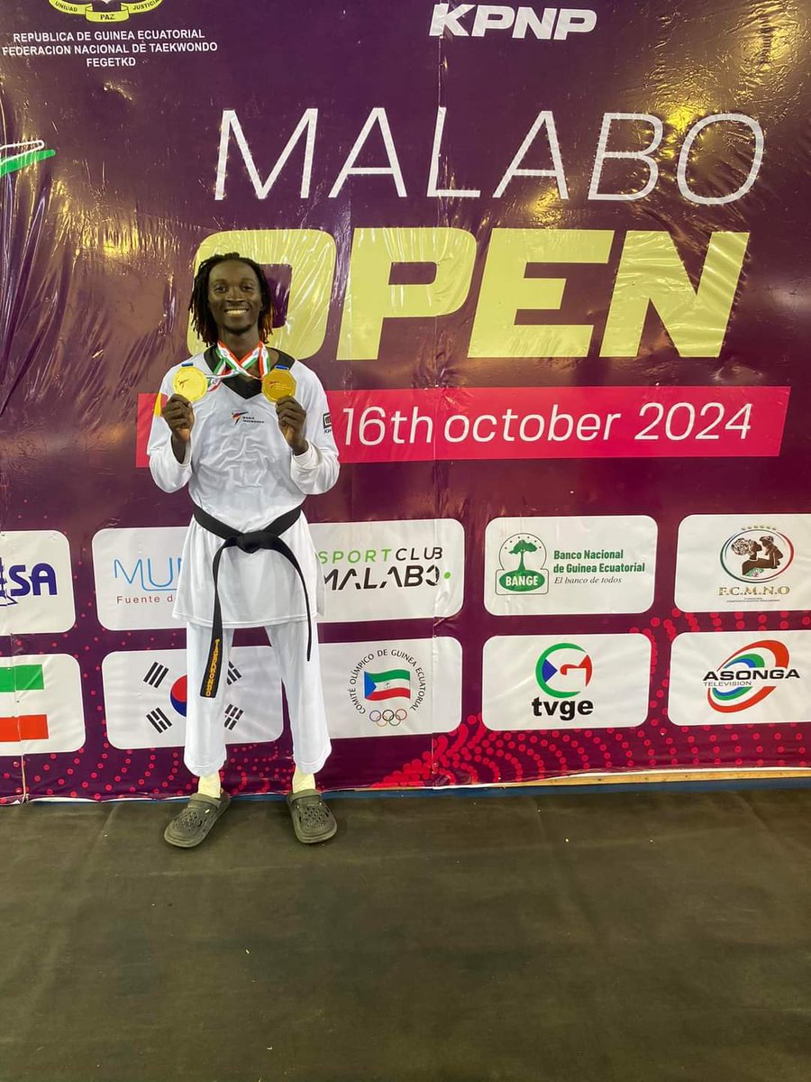 DedjebeTy's tweet photo. 2e médaille en or pour @BetelCasimir a Malabo en Guinée Equatoriale à l'Open G2.
Le Ministère des sports est toujours muet face à cette prouesse mais utilise l'argent du contribuable sur football qui ne donne pas de l'espoir aux tchadiens.
@GmahamatIdi https://t.co/YCIgRwMQnb