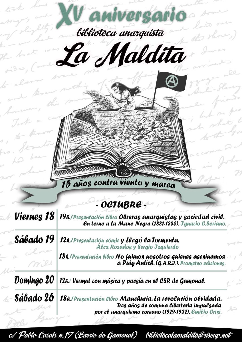 La Biblioteca La Maldita celebra sus 15 años de andadura con un programa cargado de actividades que comienza este mismo fin de semana: diariodevurgos.com/dvwps/xv-anive…