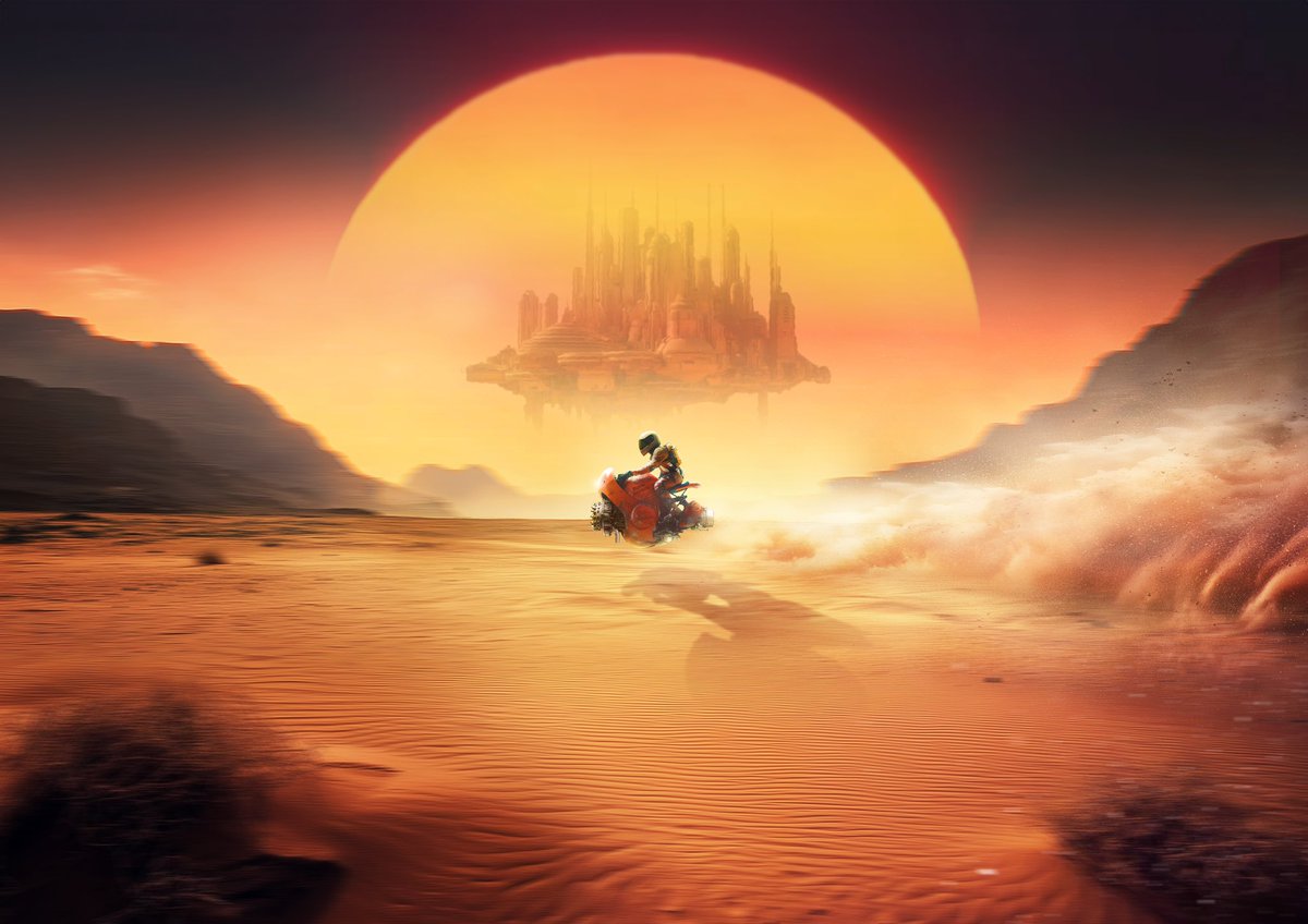 nodndt's tweet photo. By 3000, Earth is a desert wasteland. While most live in skyline cities, a few brave survivors search the barren land for alternative energy to save humanity.
#ArtofMotorcycling #ARTOMOTORCYCLINGY3K #royalenfield #ridepure #puremotorcycling https://t.co/tRTmpxTk5O