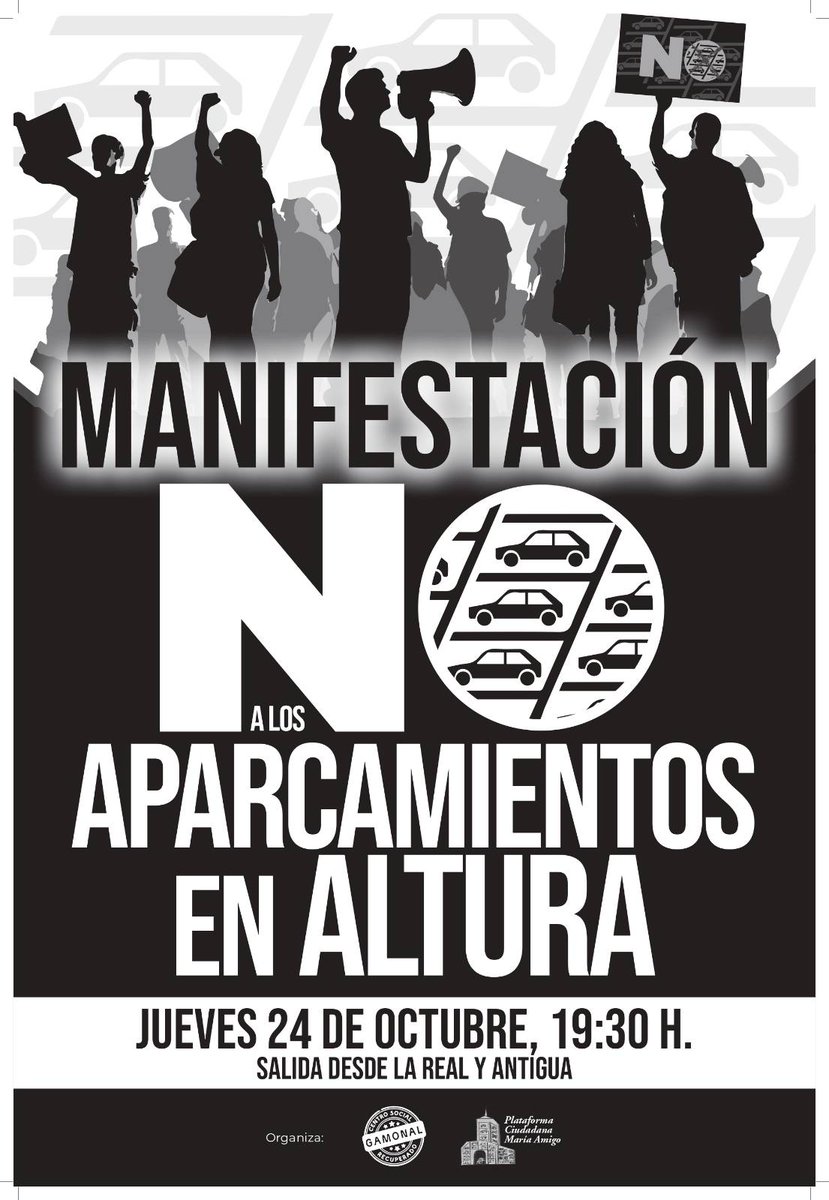 Porque sobran los motivos: manifestación por las calles de <a href="/BarrioDeGamonal/">Gamonal</a>  contra los aparcamientos en altura el próximo jueves 24 de octubre. Salida de la Real y Antigua  a las 19:30 horas.