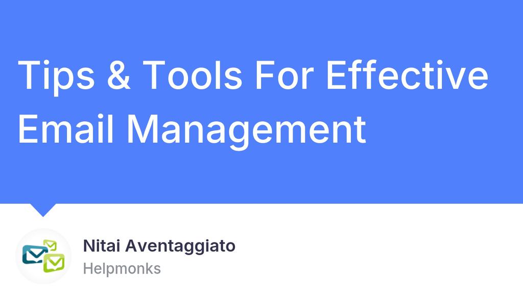 helpmonks's tweet image. Our robust platform makes email management easy and enjoyable.

Read more 👉 lttr.ai/AX89K

#sharedinbox #emailmanagement #BusinessesPrimarilyCommunicate #EmailManagementTool