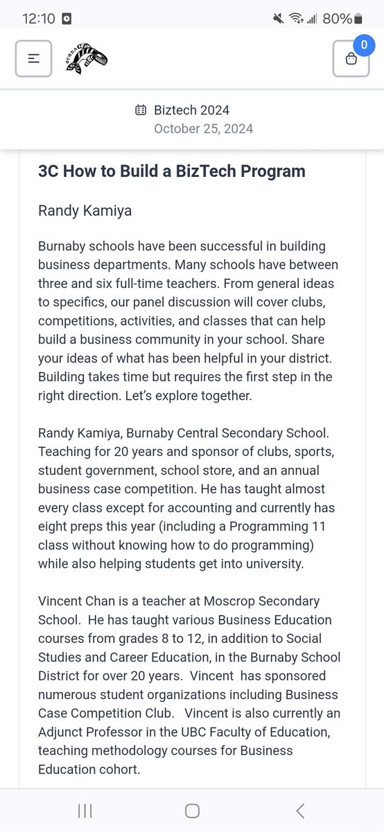 mrvchan's tweet photo. Going to @BCBEA1 BizTech Conference next week?  Come check out session 3C as Randy Kamiya and yours truly will share our  experiences in building a vibrant business education program at our schools. https://t.co/LVQKoLM0t3  #psaday https://t.co/ZklhkurMhk