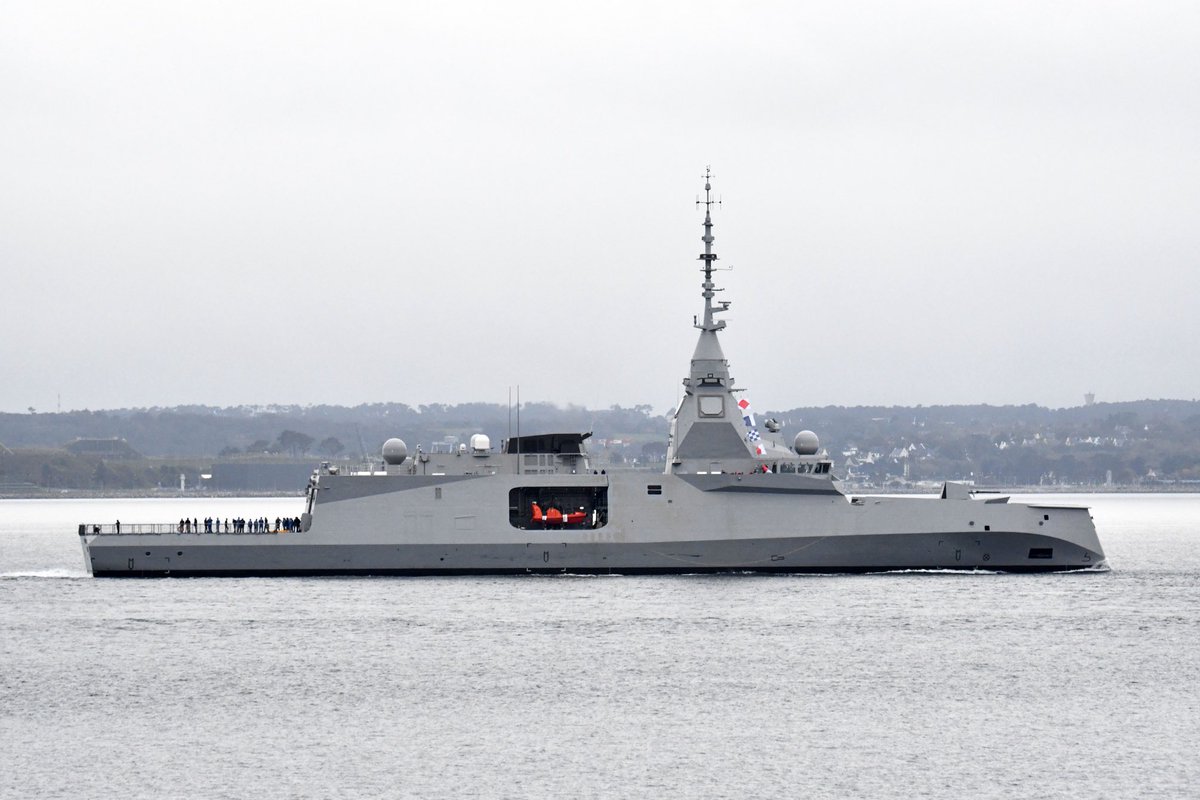 La FDI Amiral Ronarc'h en rade de Brest le 14 octobre 2024. Photo Gilbert Auffret. #brest #marinenationale